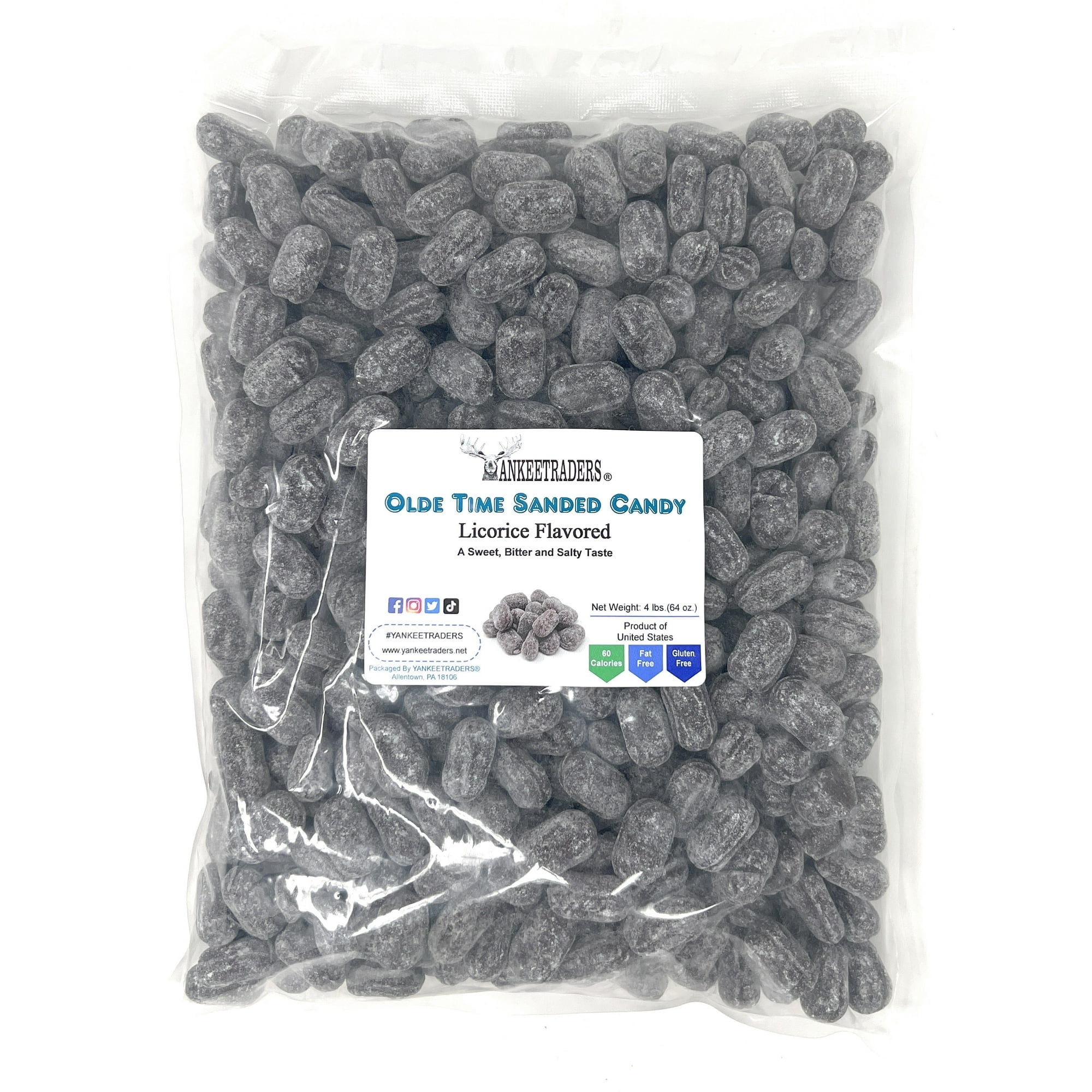Claeys Licorice Sanded Candy Drops ~ 4 lbs