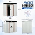 thumbnail image 5 of CarButler 6x5ft Metal Outdoor Storage Shed with Transparent Plate and Lockable Sliding Doors for Garden Backyard Patio White, 5 of 8