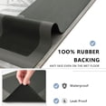thumbnail image 7 of Bath Mat-Rubber Backing Non SlipThin Bathroom Rugs Fit Under Door- Quick Dry Absorbent Faux Suede Surface Grey Bathroom Floor Mats-Shower Rug for in Front of Bathtub Shower Dark Gray 16x24, 7 of 7