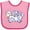 Pink and Fuchsia, variant on Inktastic Fluffy Sheep Family Boys or Girls Baby Bib