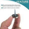 thumbnail image 3 of 36pcs Screw Covers Caps, 14mm Dia Stainless Steel Flat Gasket Mirror Screws, 3 of 7