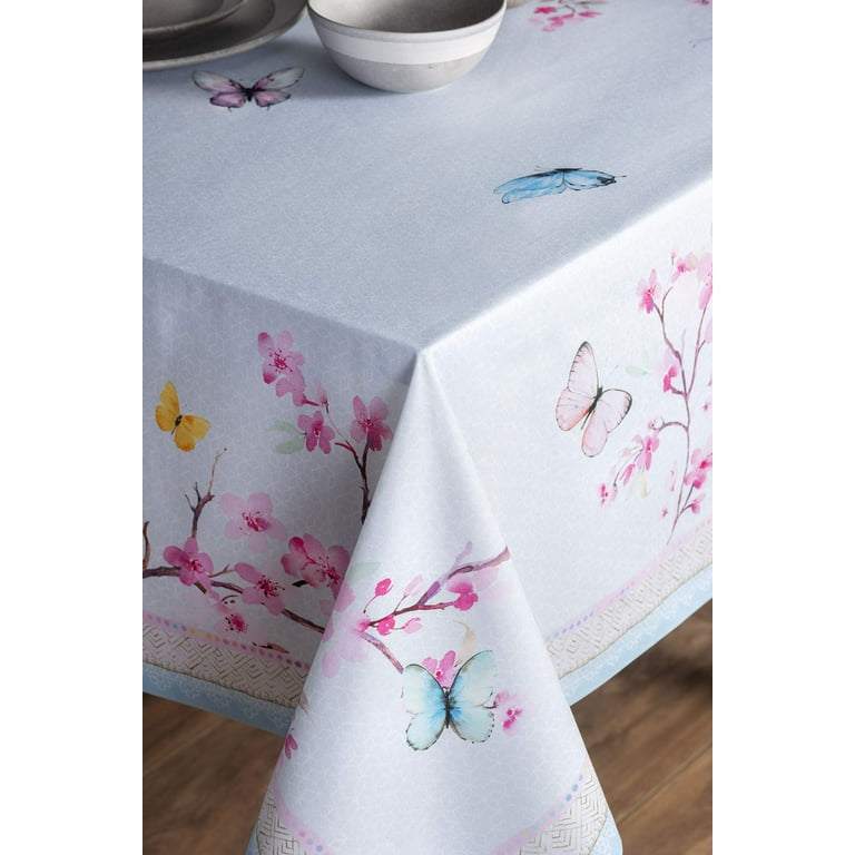 Maison d' Hermine Fanny Lavender 100% Cotton Tablecloth for Kitchen Dining  | Tabletop | Decoration | Parties | Weddings | Spring/Summer (Rectangle, 60