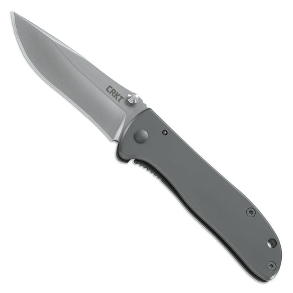 CRKT Drifter Everyday Carry EDC Pocket Folding Knife with Frame Lock: Stainless Steel Plain Edge Blade, Stainless Steel Handle, Pocket Clip, 6450S