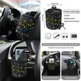 thumbnail image 5 of Yuyamidu Colorful Sun and Moon Car Seat Cover Full Set with Steering Wheel Cover Seat Belt Strap Pads Car Coasters Trash Bag Auto Air Vent Storage Holder Rearview Mirror Cover Keychain 15 Pcs, 5 of 7