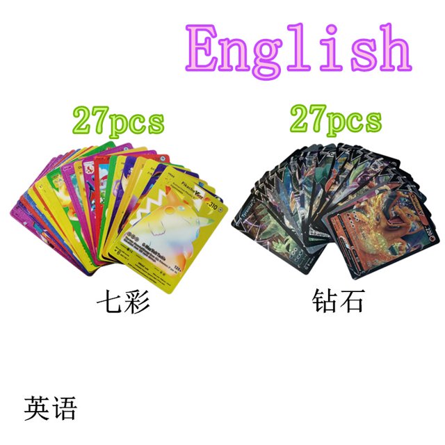 Juego de cartas de Pokémon, juego de cartas en inglés, español, original, arcoíris, lámina, oro, negro, Metal falso, V, Pikachu, raro, Gx, vmax