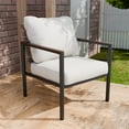 thumbnail image 3 of EAGLE PEAK Sunset Dune Patio Chairs, Outdoor Dining Chairs, Steel Framed Wicker Chairs with Cushions,Beige, 3 of 10