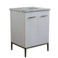 thumbnail image 6 of Bellaterra Home 408001-25-WH-WMO 25 in. Single Oval Sink Vanity with Carrara Marble Top, White, 6 of 13