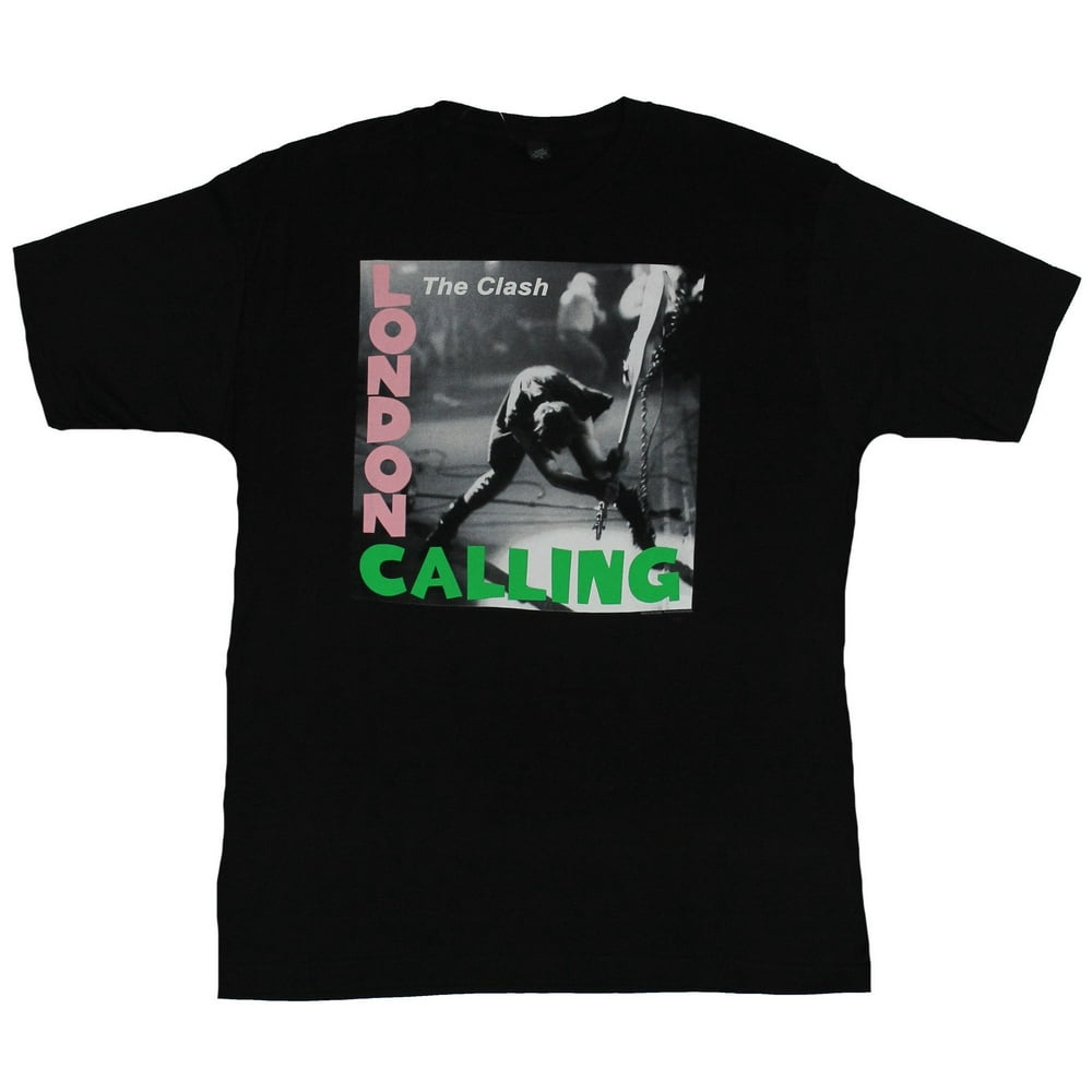 The Clash - The Clash Mens T-Shirt - London Calling Guitar Stage Smash Photo Image - Walmart.com
