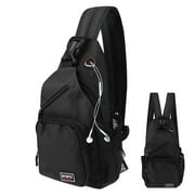 EEEkit Sling Bag for Men and Women, Adjustable Backpack with Single or Double Shoulder, Chest Travel Bag