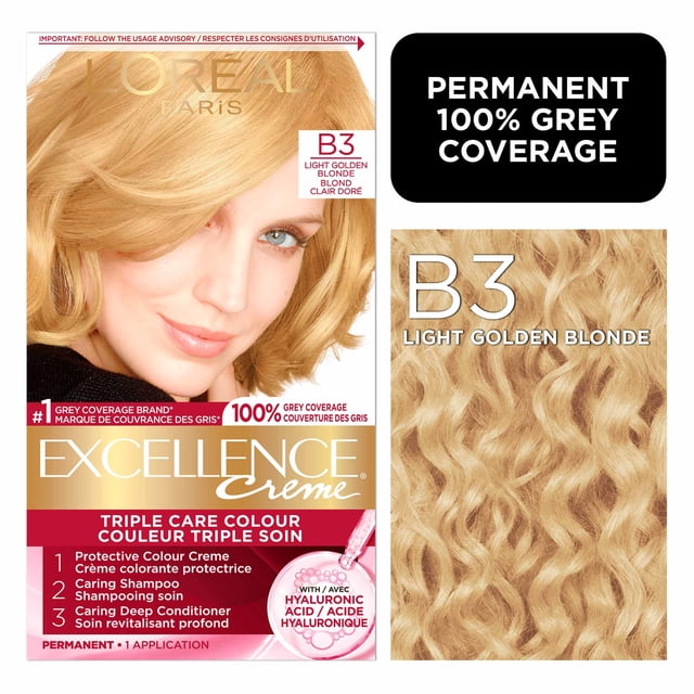 L'Oréal Paris Excellence Crème Hair Dye, Permanent Hair Color with Hyaluronic Acid