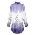 thumbnail image 5 of DianGeFu Womens Tops Long Sleeve Button Down Plus Size Save Up under 50%,Women's Long Sleeve Printed High Neck Top T-shirt,Purple,S, 5 of 5