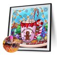 thumbnail image 2 of Diamond Drill Christmas Tea 5D Kits de pintura de bricolaje Decoración de pared redonda completa (L3633) Hugtrwg Para estrenar, 2 of 9