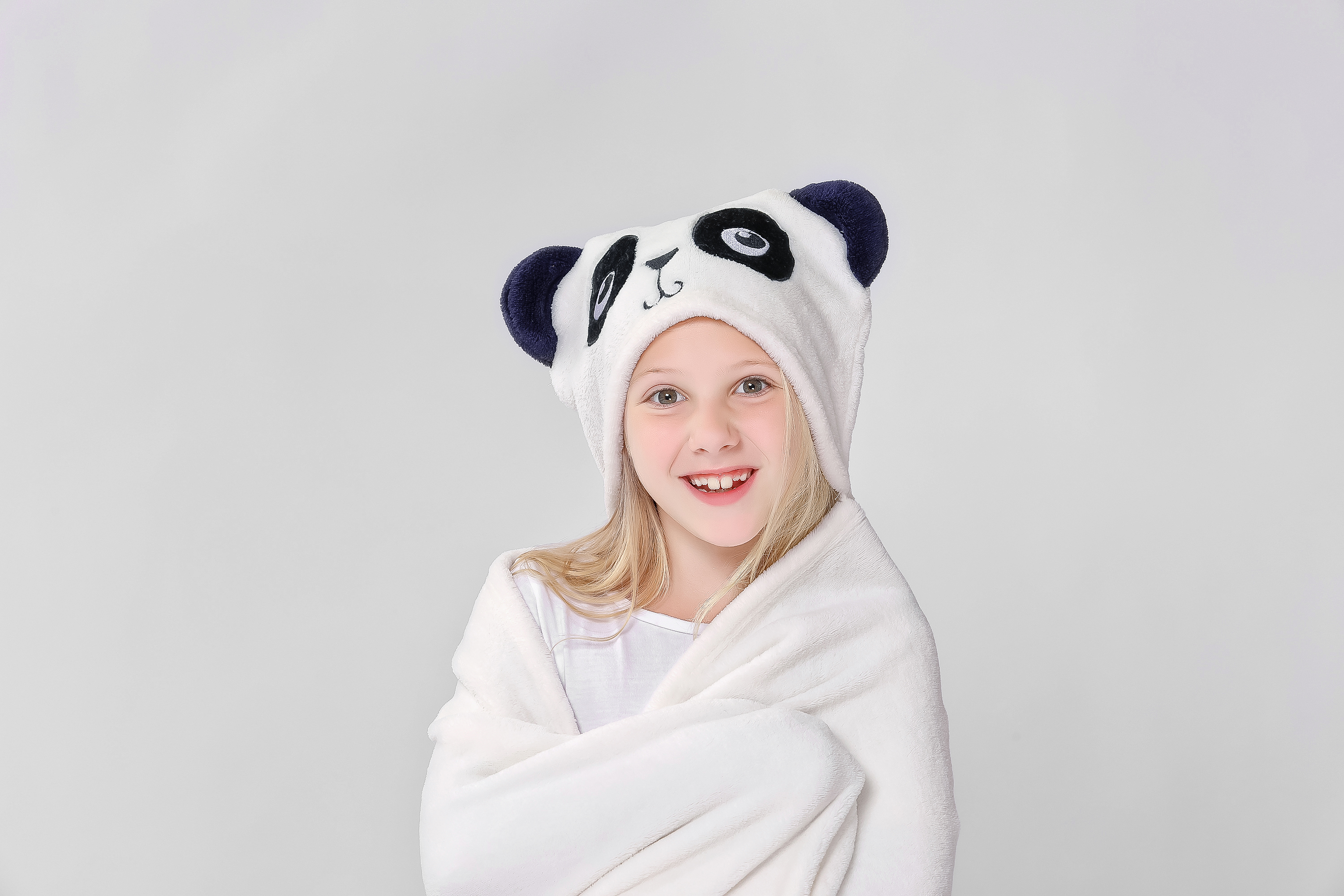 Panda Hooded Throw for Kids by Down Home - image 3 of 4