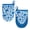 BLUE, variant on Howayme Ribbed Mini Oven Mitts 2-Pack Set, 5.5"x8.5", Boho Printed, Heavy Duty Cotton, Non-slip Heat Resistant Soft Silicone Oven Mitts with Hanging Loop for Cooking Kitchen Decor