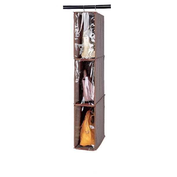 Fiudx Organizador de Bolsos, Bolsa de Almacenamiento de Gran Capacidad, Material No Tejido Transpirable, Ganchos Resistentes de Acero Inoxidable, Solución para Colgar En El Armario, Ahorra Espacio En