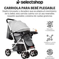thumbnail image 3 of Carriola Infantil De Lujo Con Toldo De Viaje Compacta Y Ligera Carriola Para Bebe Con Jugetes Tela Transpirable Carrito Para Bebe Con Mango Ergonomico Carreola Ultra Ligera Y Comoda (Gris), 3 of 8