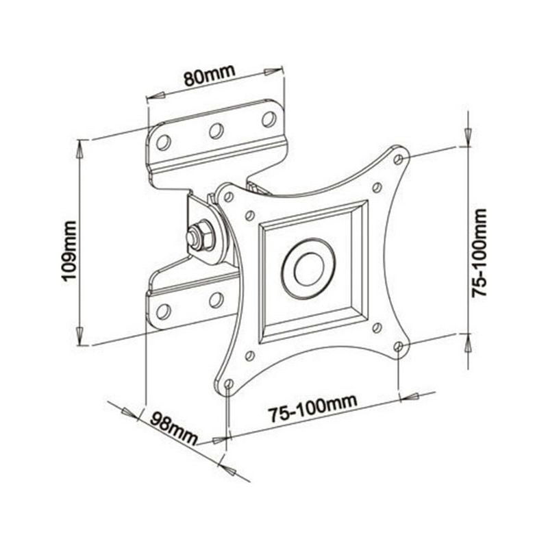 Dayton Audio Shadow Mount LCD1330-TM Full-Motion TV Wall Mount Up To 30"
