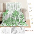 thumbnail image 5 of Palm Trees Blanket Soft Cozy Warm Throw Blanket for Couch, Plush Fuzzy Flannel Fleece Blankets for Sofa, Green Tropical Plants Summer Forest Scenery Bed Blankets Lightweight Gifts for Women, 50"x60", 5 of 9