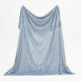 thumbnail image 3 of Great Bay Home Cozy Plush / Sherpa Reversible Throw Blanket, Full / Queen, Powder Blue, 3 of 5