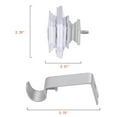 thumbnail image 5 of UTOPIA ALLEY Wall Mounted 3/4 Inch Curtain Rod - Curtain Rods For Windows 28 to 48 Inch, Adjustable Drapery Rods, Nickel Curtain Rods, Bedroom Curtain Rods, Tapestry Poles (Nickel, 28"-48"), 5 of 9