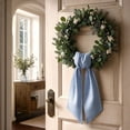 thumbnail image 5 of LIORAGLJ Checkered Wreath Sash Bow with Long Streamers Christmas Door Decor, 5 of 6
