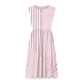 thumbnail image 5 of Zpanxa Sleeveless Round Neck Printed Dress Casual Shift Dress with Pockets and Scattered Floral, 5 of 7