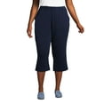thumbnail image 2 of Lands' End Women's Plus Size Sport Knit High Rise Elastic Waist Capri Pants, 2 of 2