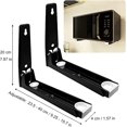 thumbnail image 4 of 2 Pieces Microwave Wall Mount, Stainless Steel Microwave Racks, Microwave Shelf Wall Mount, Microwave Rack Wall Mount, Universal Microwave Oven Rack, 4 of 5