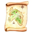 thumbnail image 2 of Treasure Map Wall Decal by Wallmonkeys Peel and Stick Graphic (24 in H x 19 in W) WM88668, 2 of 4