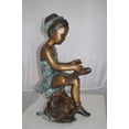 thumbnail image 4 of Nifao Dancer with Rose bronze statue – Home Office Decor Sculpture, 15"L x 17"W x 26"H, 4 of 10