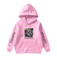 thumbnail image 1 of Moonsky Sudadera con capucha y cordón HUNTRX, estampado de grupo de chicas coreanas, jersey corto, suave y cómodo, top de manga larga para primavera y otoño.,Rosa,140, 1 of 5