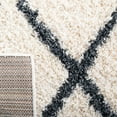 thumbnail image 5 of SAFAVIEH Venus Nanda Geometric Shag Area Rug, Ivory/Dark Grey, 6'7" x 6'7" Round, 5 of 8