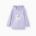 thumbnail image 6 of PatPat Girls 2-Piece Set Unicorn Rainbow Graphic Hoodie and Leggings Pastel Tie-dye Long Sleeve Sweatshirt Outfit 6-7Y, 6 of 10