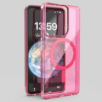 Allytechgroup Glitter Case for Moto G Stylus 5G 2024 [Support Wireless Charging], Slim Military Grade Drop Protection Non-Slip Anti-Yellowing Anti-Scratch Bling Translucent Case for Women Men, Pink