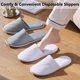 thumbnail image 5 of DECOUE - 6 pares de pantuflas desechables para invitados, antideslizantes, lavables, reutilizables, para casa, hotel, para interiores, para mujeres, hombres, hogar, viajes, 3 White M+3 Grey L (Crystal, 5 of 7
