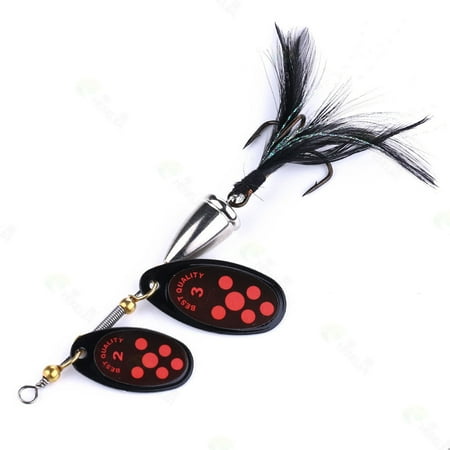 6.5cm-13g-4#hook Spinner Bait Double Rotating Sequin Metal Fishing