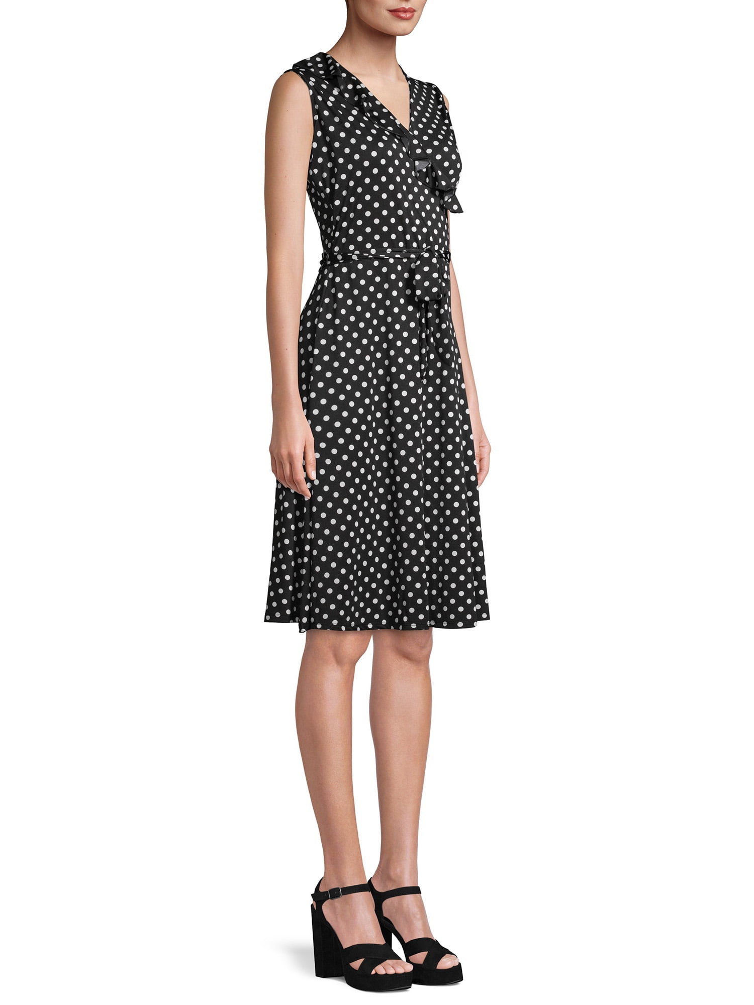 ruffle front wrap dress