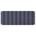thumbnail image 1 of Geometric Kitchen Mat, Vintage Ocean Waves Design with Swirled Ripples Ancestral Ornate Nautical, Plush Decorative Kitchen Mat with Non Slip Backing, 47" X 19", Dark Blue Cream, by Ambesonne, 1 of 1
