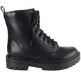 thumbnail image 2 of New Women's Lug Sole Platform Combat Ankle Bootie Lace up Side Zipper Boot, 2 of 3