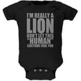 thumbnail image 1 of Halloween Human Lion Costume Black Soft Baby One Piece, 1 of 1