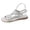 Silver, variant on ShiShine Womens Flat Sandals Rhinestone Detail T Strap Ankle Strap Comfort Dressy Casual Summer Sandals