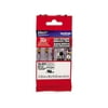 Brother Genuine P-touch TZES221 1/4" Black Print on White Extra Strength Laminated Label Tape