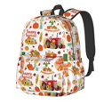 thumbnail image 1 of Disketp Fall Farm Pumpkin Mochila Escolar de Gran Capacidad y Peso Ligero, Mochila de Viaje Ideal para Escuela, Trabajo y Uso Diario, Cómoda y con Estilo, 1 of 8