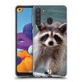 thumbnail image 1 of Head Case Designs Famous Animals Baby Raccoon Soft Gel Case Compatible with Samsung Galaxy A21 (2020), 1 of 7