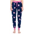 thumbnail image 4 of Ashford & Brooks Women's Mink Fleece Hoodie Pajama Set - Navy Pink Flamingo - Large, 4 of 5