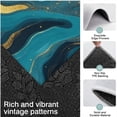 thumbnail image 3 of Blue and Gold Marble Wave Art Pattern Kitchen Rugs Sets Of 3,Kitchen Runner Rugs Non Skid Washable,Decorative Kitchen Floor Mats for Kitchen,Sink,Laundry,17"x30"+ 17"x47" + 17"x59", 3 of 6