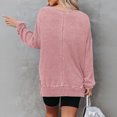 thumbnail image 6 of Acid Wash Sweatshirt For Women Crewneck Long Sleeve Pullover Tops | Cotton, Loose Fit, Streetwear, Vintage, Fall Fashion Clothes, 340, 6 of 6