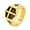 Gold, variant on Stainless Steel Cross Ring for Men Wide Band Vintage Bold Statement Classic Simple Minimalist Cross Jewelry Punk Rock Gift for Husband Son Black Size 13