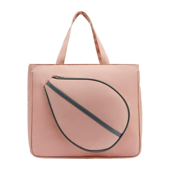 Large Capacity Tennis Shoulder Bag Waterproof Nylon Tennis Racket Holder Backpack Portable Sports Badminton Racket Storage Carrying Bags pink