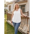 thumbnail image 3 of Oryer Womens Plus Size Tank Tops Sleeveless Tunic Blouses Loose Fit Tops, 3 of 8